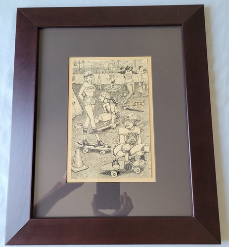 Original drawing skaters - original,